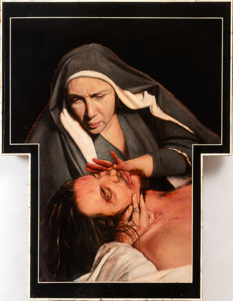 Federico Guida_CROCE6_2019-2021_olio su tela di lino applicata su legno_238x180x5 cm_dettaglio_©Studio Vandrasch